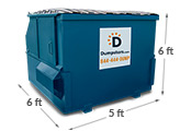 6 yard container