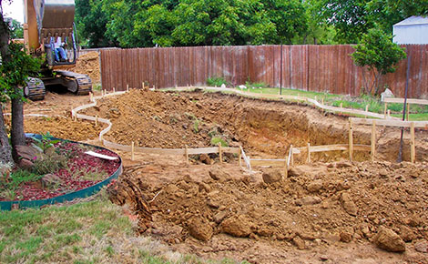 Leftover dirt from underground pool.