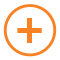 Plus icon in an orange circle.
