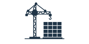 Vector of Crane Next to Building.