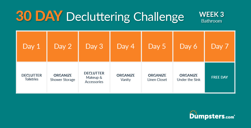 30 Day Decluttering Challenge Calendar Week 3