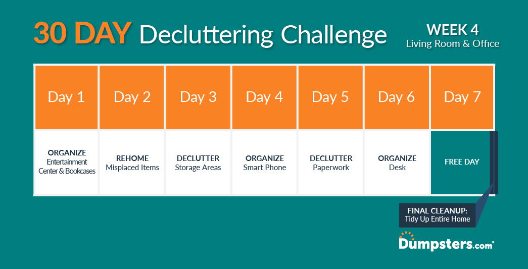 30 Day Decluttering Challenge Calendar Week 4